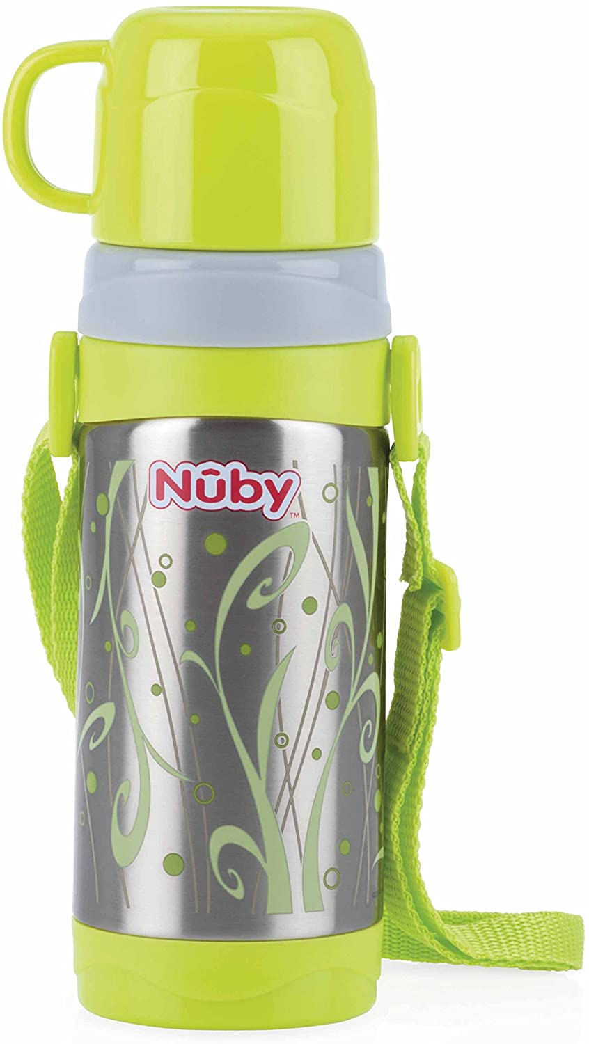 Nuby Insulated Stainless Steel Thermos Flask 4 Years RRP 19.99 CLEARANCE XL 12.99